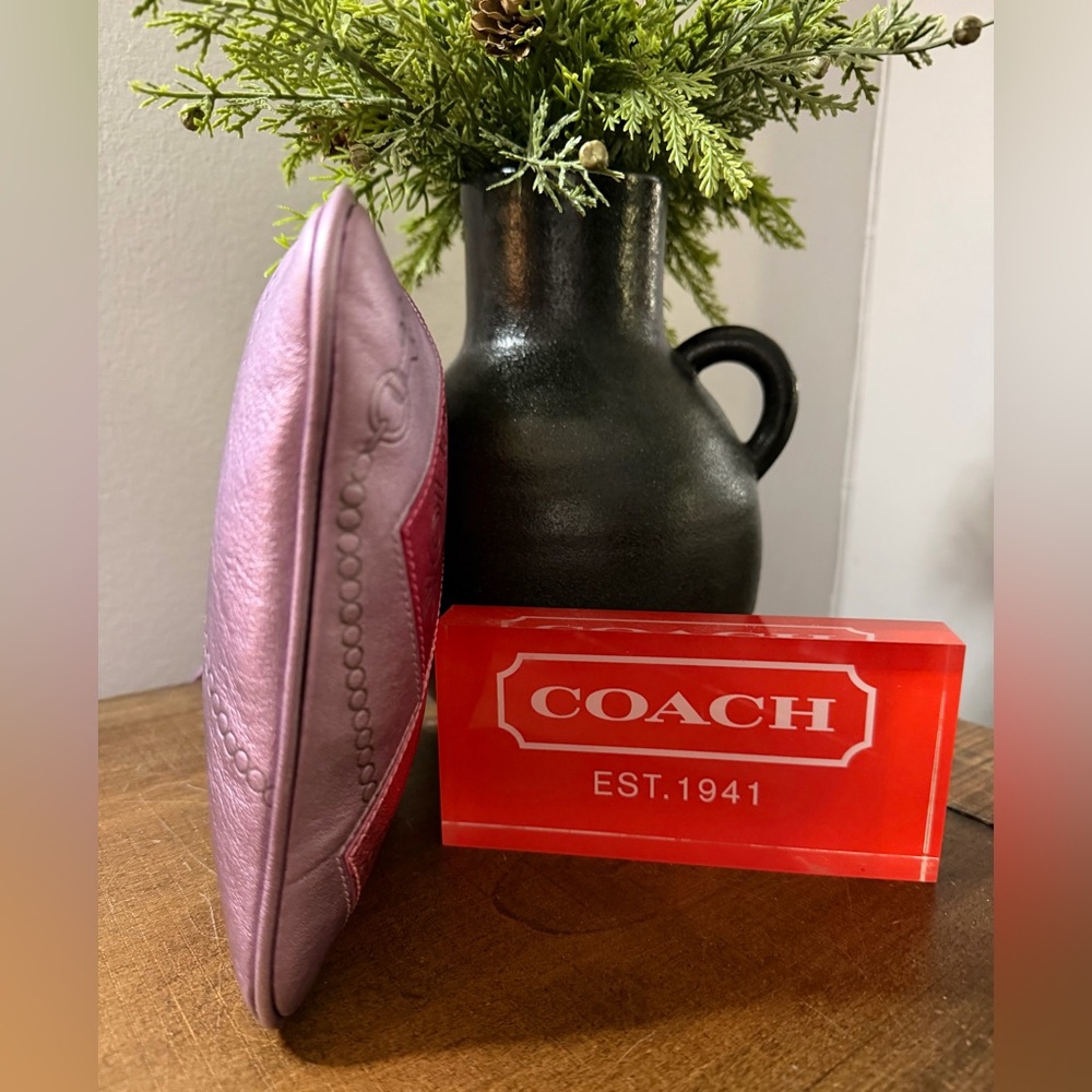 Coach Metallic Heart Crossbody Bag & Wallet & Wristlet - Picture 3 of 16
